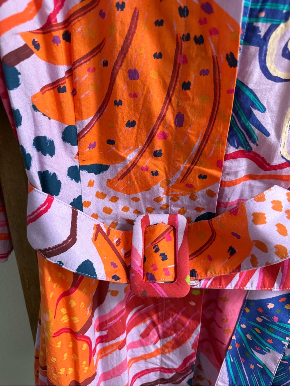 FARM Rio Pink & Orange Floral Tiered Midi Dress - Picture 5 of 7